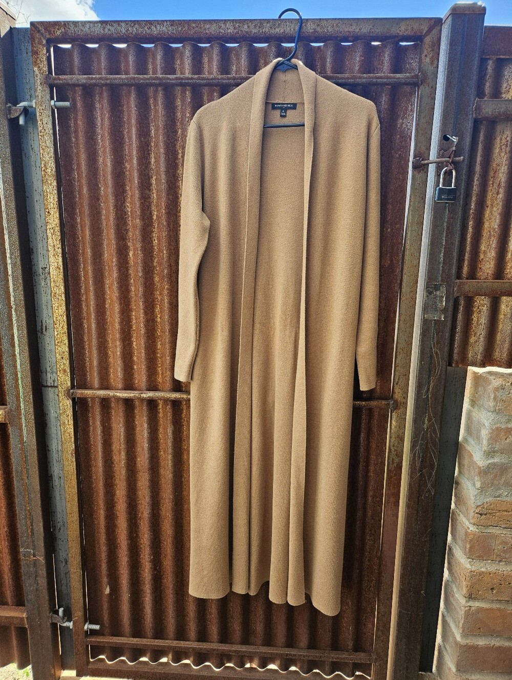 Banana Republic Camel Open-front Duster Cardigan
